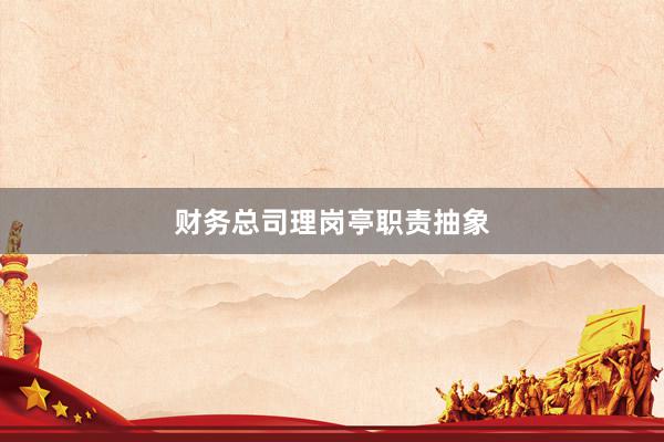 财务总司理岗亭职责抽象